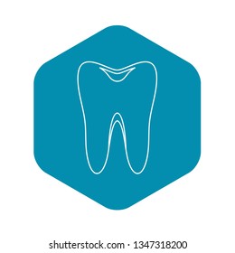 Tooth icon. Outline illustration of tooth vector icon for web