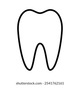 Tooth icon Outline set in black and white color
