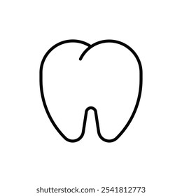 Tooth icon Outline vector for web ui