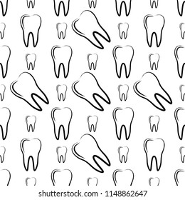 Tooth Icon Tooth Seamless Pattern Vector Stock Vector (Royalty Free ...