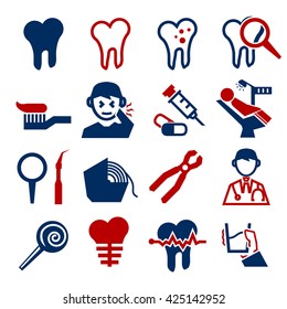 tooth icon set