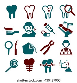 tooth icon set