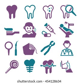 tooth icon set