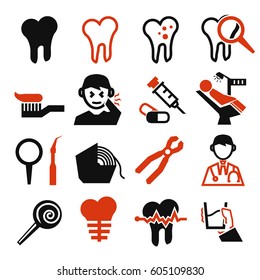 tooth icon set