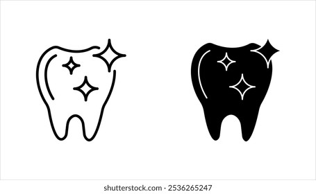 Tooth icon set. Dentistry symbol. Medical sign. strong teeth Dentalhealth. Tooth sign. Clean tooth. vector illustration on white background.