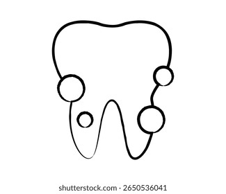 Tooth icon showing cavity or decay