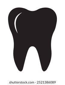 Tooth Icon, Silhouette and Vector Art.
Isolated Vector Illustration.