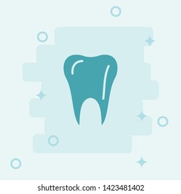 Tooth Icon. Simple icon, blue colored icon illustration.