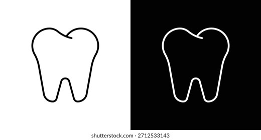 Zahnsymbol. Einfaches flaches Symbol. Piktogramm-Illustration mit perfektem schwarzem Umriss