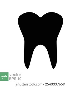 Tooth icon. Simple solid style. Dental treatment and tooth care, health oral, dentistry, toothache medical concept. Glyph vector illustration isolated on white background. EPS 10.