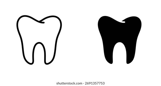 Icono de diente Ilustración vectorial simple para gráfico y Diseño web.