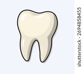Tooth icon with soft highlights