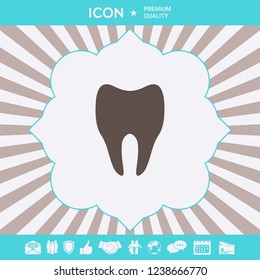 Tooth Icon symbol. Graphic elements for your design