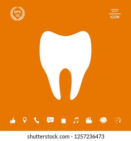 Tooth Icon symbol. Graphic elements for your design