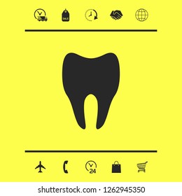 Tooth Icon symbol. Graphic elements for your design