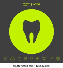 Tooth Icon symbol. Graphic elements for your design