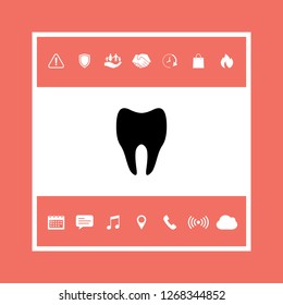 Tooth Icon symbol. Graphic elements for your design