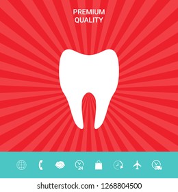Tooth Icon symbol. Graphic elements for your design