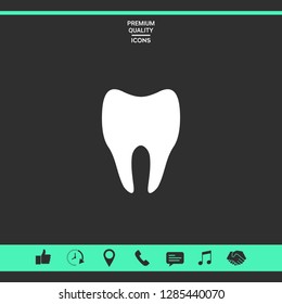 Tooth Icon symbol. Graphic elements for your design