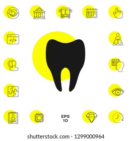 Tooth Icon symbol. Graphic elements for your design