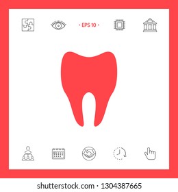 Tooth Icon symbol. Graphic elements for your design