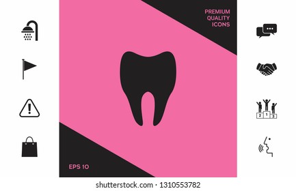 Tooth Icon symbol. Graphic elements for your design
