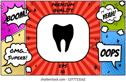 Tooth Icon symbol. Graphic elements for your design