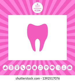 Tooth Icon symbol. Graphic elements for your design