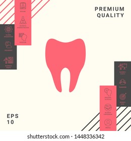 Tooth Icon symbol. Graphic elements for your design
