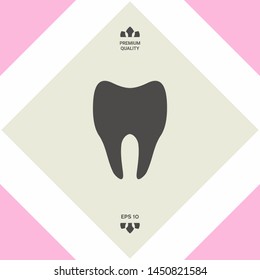 Tooth Icon symbol. Graphic elements for your design