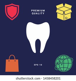 Tooth Icon symbol. Graphic elements for your design