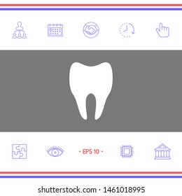Tooth Icon symbol. Graphic elements for your design