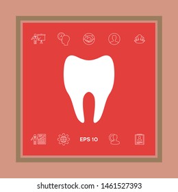 Tooth Icon symbol. Graphic elements for your design