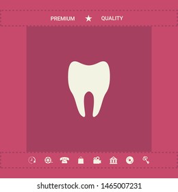 Tooth Icon symbol. Graphic elements for your design
