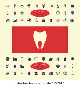 Tooth Icon symbol. Graphic elements for your design