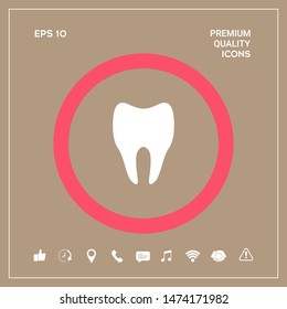 Tooth Icon symbol. Graphic elements for your design