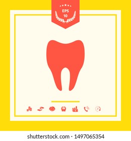 Tooth Icon symbol. Graphic elements for your design