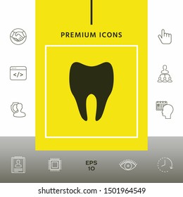 Tooth Icon symbol. Graphic elements for your design