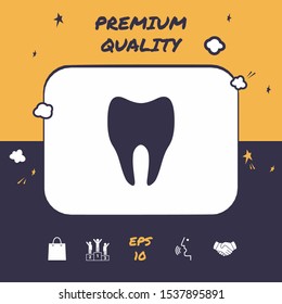 Tooth Icon symbol. Graphic elements for your design