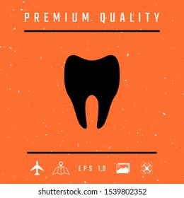 Tooth Icon symbol. Graphic elements for your design