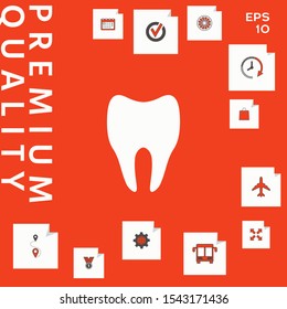 Tooth Icon symbol. Graphic elements for your design