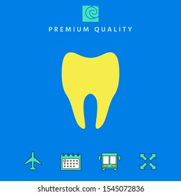 Tooth Icon symbol. Graphic elements for your design