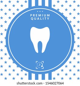 Tooth Icon symbol. Graphic elements for your design