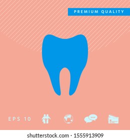 Tooth Icon symbol. Graphic elements for your design