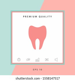 Tooth Icon symbol. Graphic elements for your design