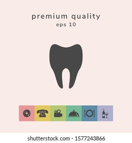 Tooth Icon symbol. Graphic elements for your design