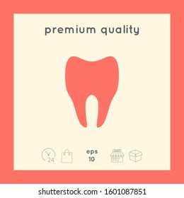Tooth Icon symbol. Graphic elements for your design