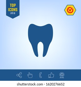 Tooth Icon symbol. Graphic elements for your design