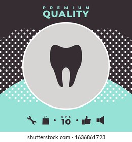 Tooth Icon symbol. Graphic elements for your design