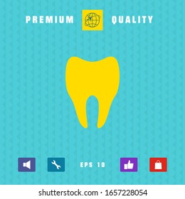 Tooth Icon symbol. Graphic elements for your design